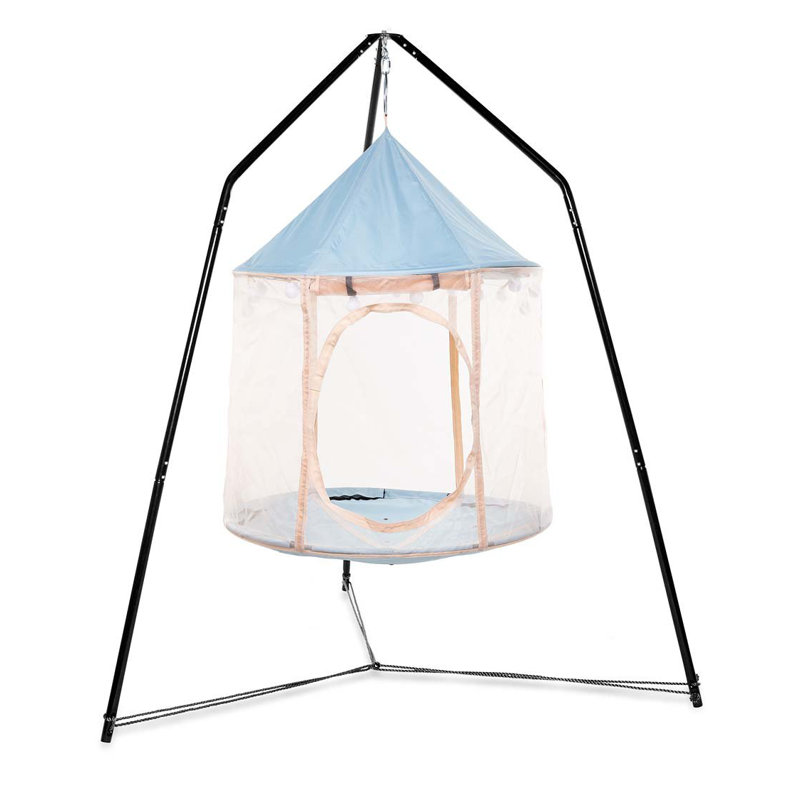 HearthSong Family Huggle Pod Hang Out Metal Hammock Chair Stand